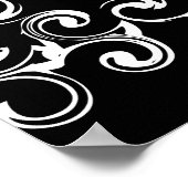 Zwart-witbruin gothisch huwelijk poster (Hoek)