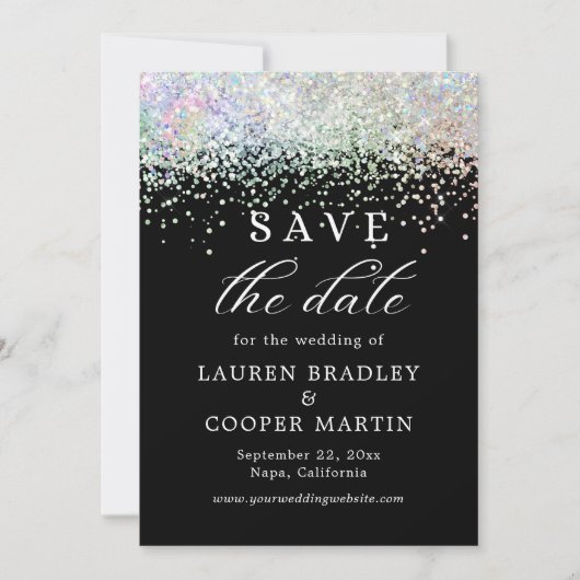 Zwart-witbruin huwelijk bespaart de datum (Voorkant)