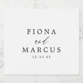 Zwart-witbruin huwelijk bier etiket (Enkel label)