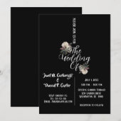 Zwart-witbruin huwelijk kaart (Voorkant / Achterkant)