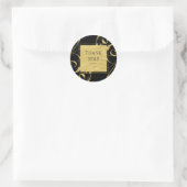 Zwart-witbruin Ronde Sticker (Tas)