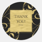 Zwart-witbruin Ronde Sticker (Voorkant)