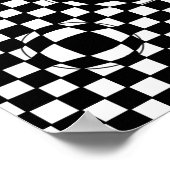 Zwart-witbubbels Poster afdrukken (Hoek)