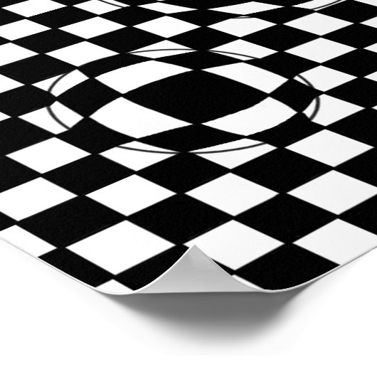 Zwart-witbubbels Poster afdrukken (Hoek)