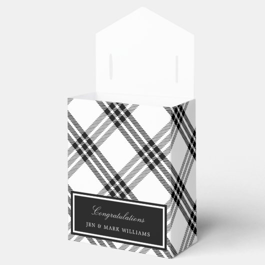 Zwart-witbuffels Bedankdoosjes (Geopend)