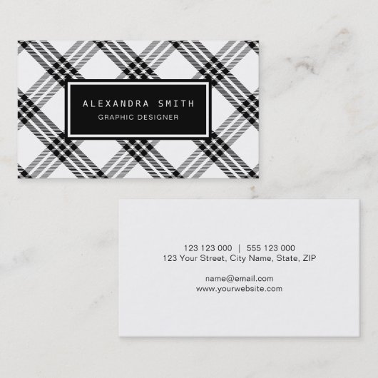 Zwart-witbuffels Visitekaartje (Voorkant / Achterkant)