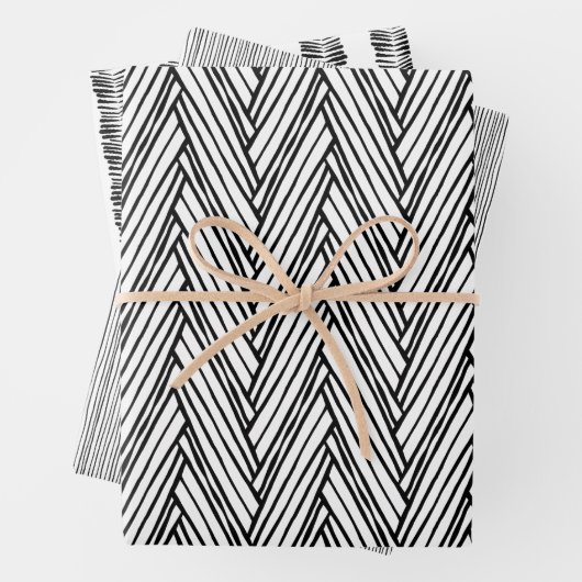 Zwart-witcadeautje Inpakpapier Vel (In situ)