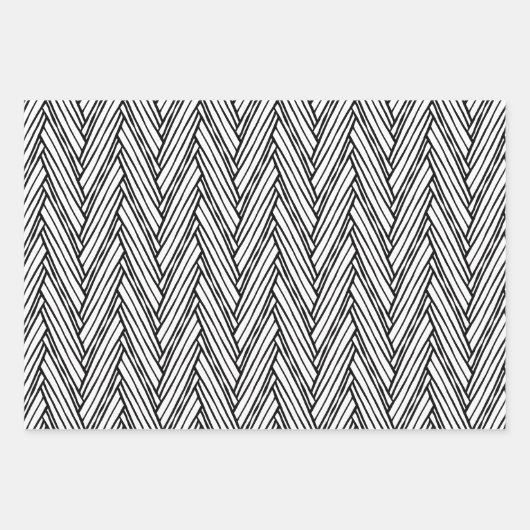 Zwart-witcadeautje Inpakpapier Vel (Voorkant)