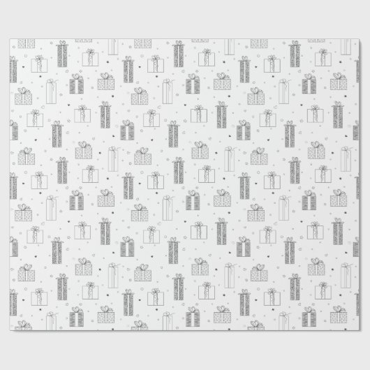 Zwart-witcadeautjes - papier voor het kleuren (Vlak)
