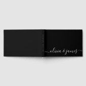 Zwart-witCalligrafie-script bruiloft Gastenboek (Volledig)
