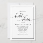 Zwart-witcalligrafische script Vrijgezellenfeest I Kaart (Voorkant)