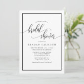 Zwart-witcalligrafische script Vrijgezellenfeest I Kaart (Staand voorkant)