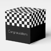 Zwart-witcheque Bedankdoosjes (Voorkant Zijde)