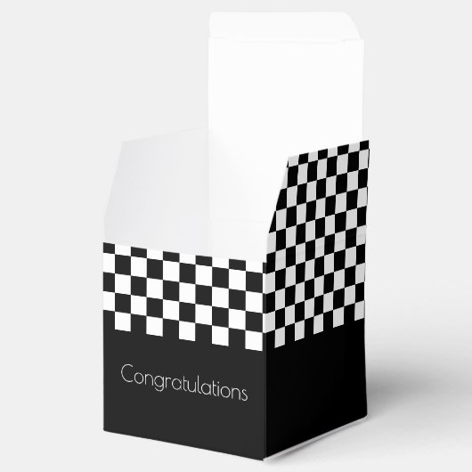 Zwart-witcheque Bedankdoosjes (Geopend)