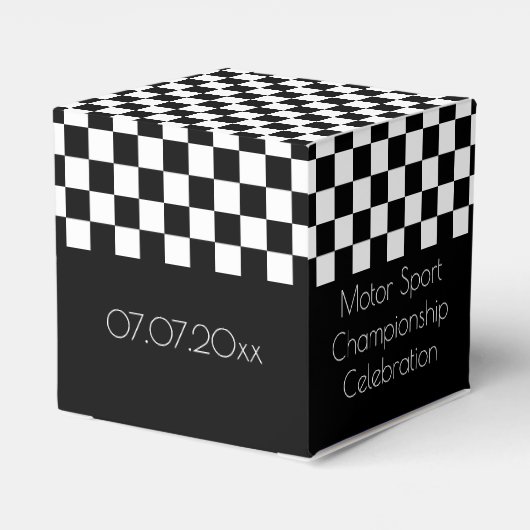 Zwart-witcheque Bedankdoosjes (Achterkant)