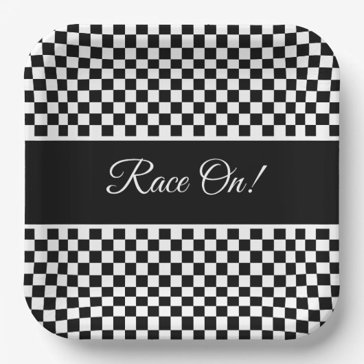 Zwart-witcheque Papieren Bordje (Voorkant)