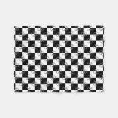 Zwart-witchequedog Fleece Deken (Voorkant (Horizontaal))