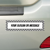 Zwart-witcheques grenzen aan je slogan bumpersticker (Op auto)