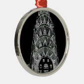Zwart-witchrysler-gebouw Metalen Ornament (Rechts)