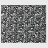 Zwart Witchy Gothic Victoriaans Gothic Baphomet Cadeaupapier (Vlak)