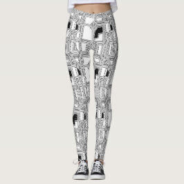 Zwart-witcircuit Leggings