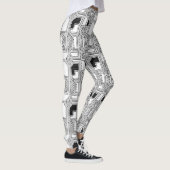 Zwart-witcircuit Leggings (Rechts)