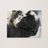 Zwart-witCocker Spaniel Puzzle Legpuzzel (Horizontaal)