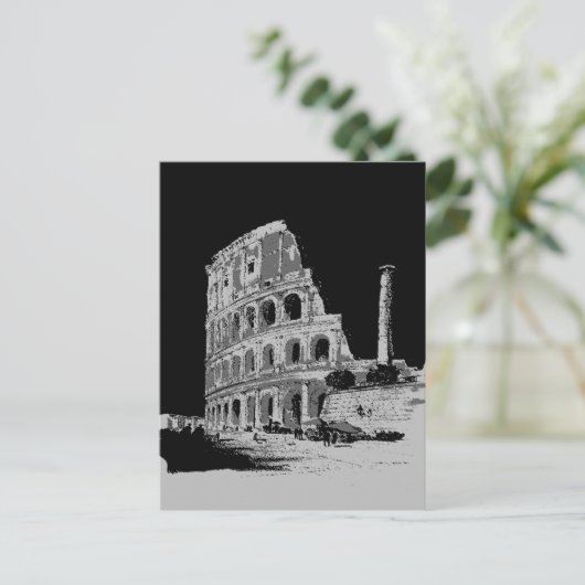 Zwart-witcolosseum Briefkaart (Staand voorkant)