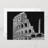 Zwart-witcolosseum Briefkaart (Voorkant / Achterkant)