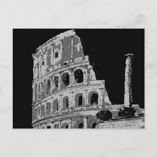 Zwart-witcolosseum Briefkaart (Voorkant)