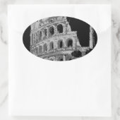 Zwart-witcolosseum Ovale Sticker (Tas)