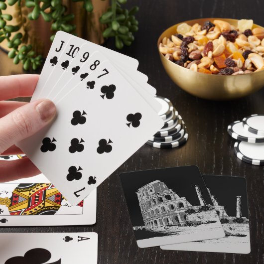 Zwart-witcolosseum Pokerkaarten (Insitu)