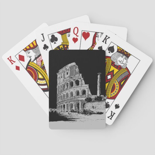 Zwart-witcolosseum Pokerkaarten (Achterkant)