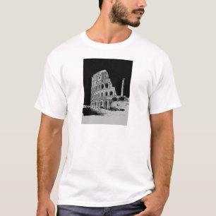 Zwart-witcolosseum T-shirt