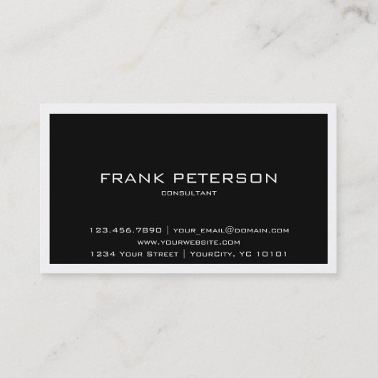 Zwart-witconsultant voor QR-codes Visitekaartje (Achterkant)