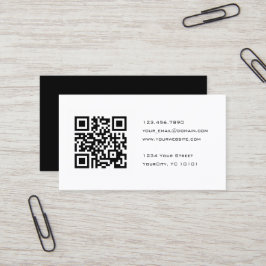 Zwart-witconsultant voor QR-codes Visitekaartje