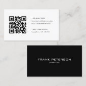 Zwart-witconsultant voor QR-codes Visitekaartje (Voorkant / Achterkant)