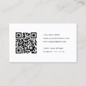 Zwart-witconsultant voor QR-codes Visitekaartje (Voorkant)