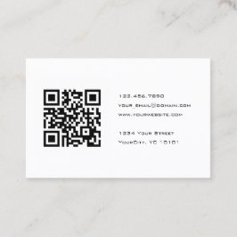 Zwart-witconsultant voor QR-codes Visitekaartje