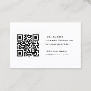 Zwart-witconsultant voor QR-codes Visitekaartje