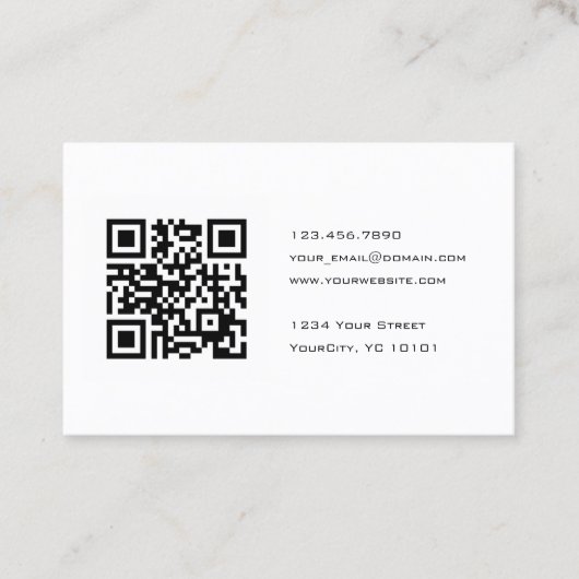 Zwart-witconsultant voor QR-codes Visitekaartje (Voorkant)