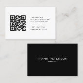 Zwart-witconsultant voor QR-codes Visitekaartje (Voorkant / Achterkant)