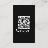 Zwart-witcontent creator QR Code Sociale media Visitekaartje (Achterkant)