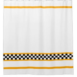 Zwart-witcontrole geaccentueerd douchegordijn