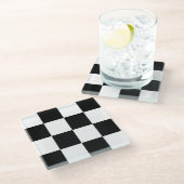 Zwart-witcontrole Glazen Onderzetter (Schuin)