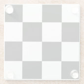 Zwart-witcontrole Glazen Onderzetter (Achterkant)