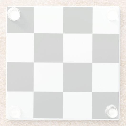 Zwart-witcontrole Glazen Onderzetter (Achterkant)