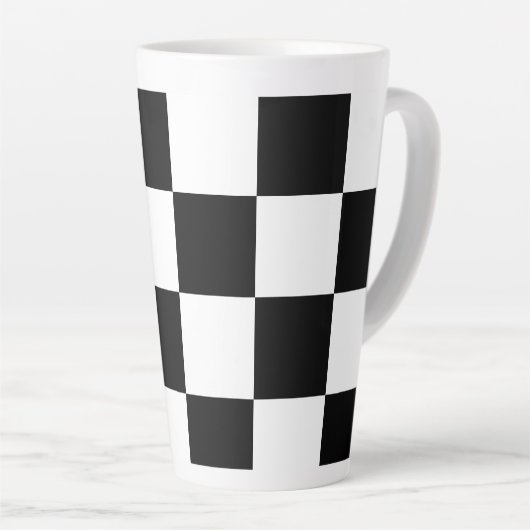 Zwart-witcontrole Latte Mok (Rechterhoek)
