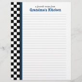 Zwart-witcontrole met blauwe pagina voor ontvangst (Voorkant)