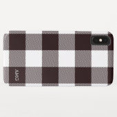 Zwart-witcontrole Tartan speldenmonogram Case-Mate iPhone Case (Achterkant (horizontaal))